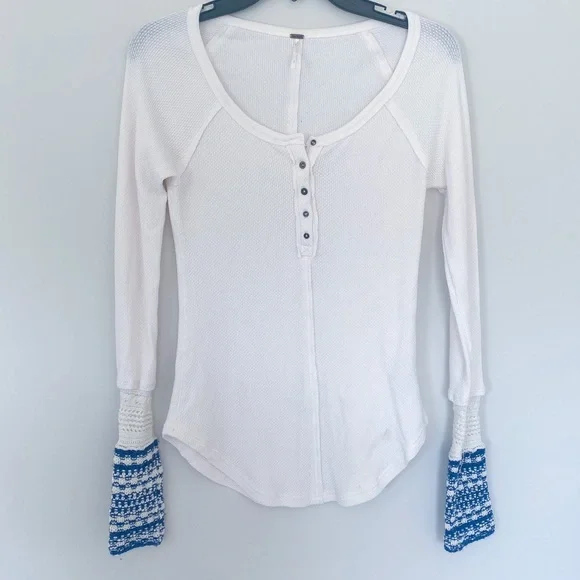 Free People Newbie Alpine ski lodge Henley top S - Picture 8 of 16